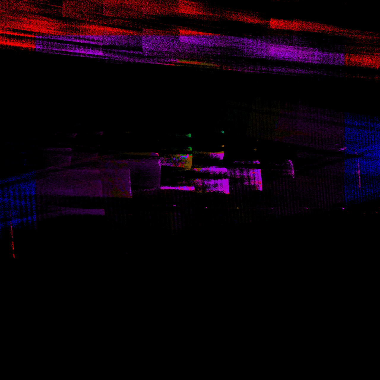 colofrul abstract lines on black background